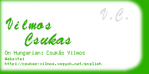 vilmos csukas business card