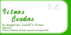 vilmos csukas business card